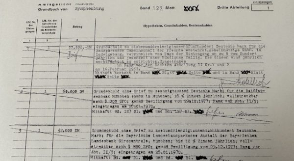 So kann die dritte Abteilung im Grundbuch aussehen, Bildquelle: Kerstin Funke