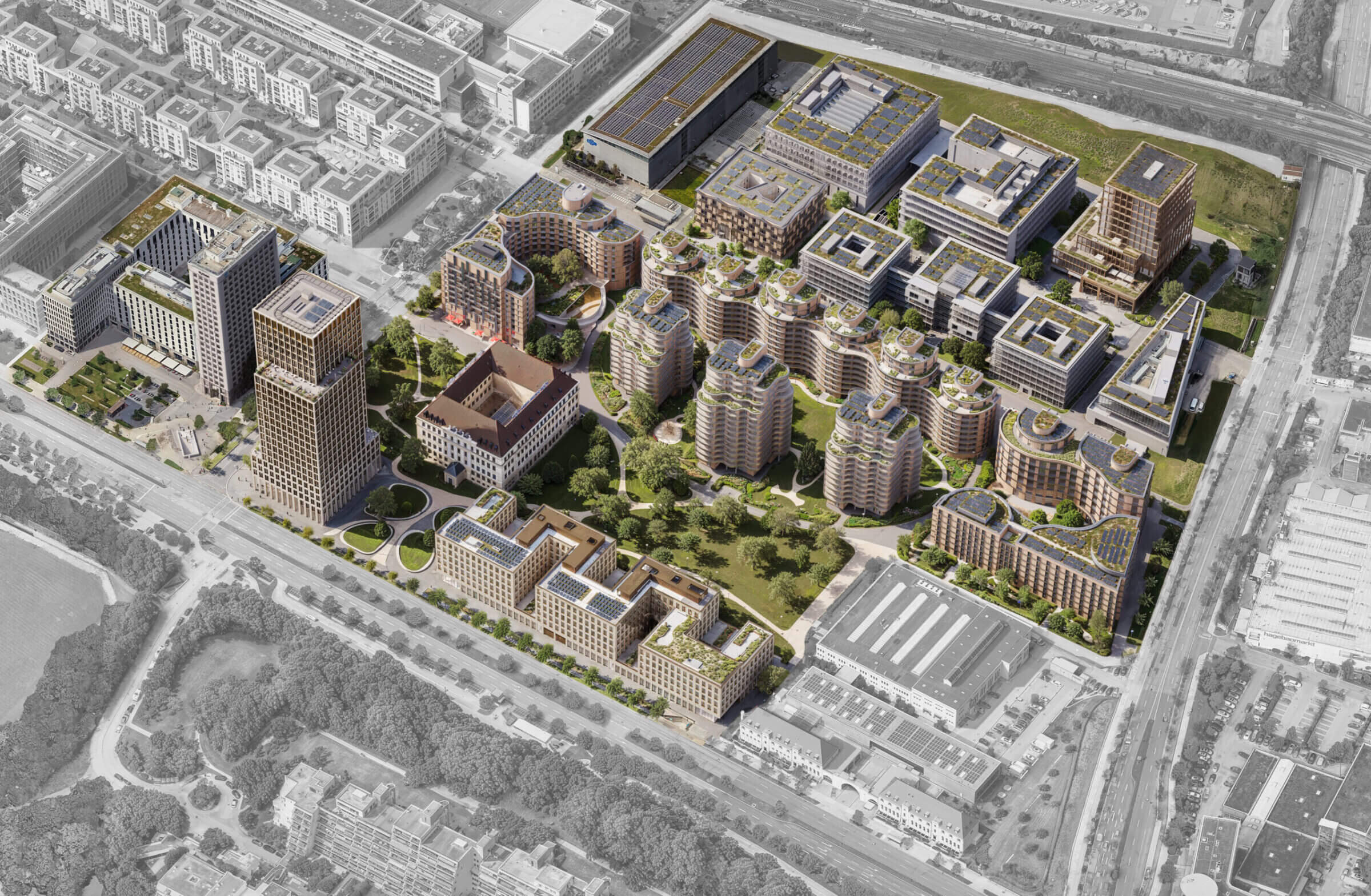 DAS ANDERS Quartier München: über 620 Neubauwohnungen am Oberwiesenfeld 