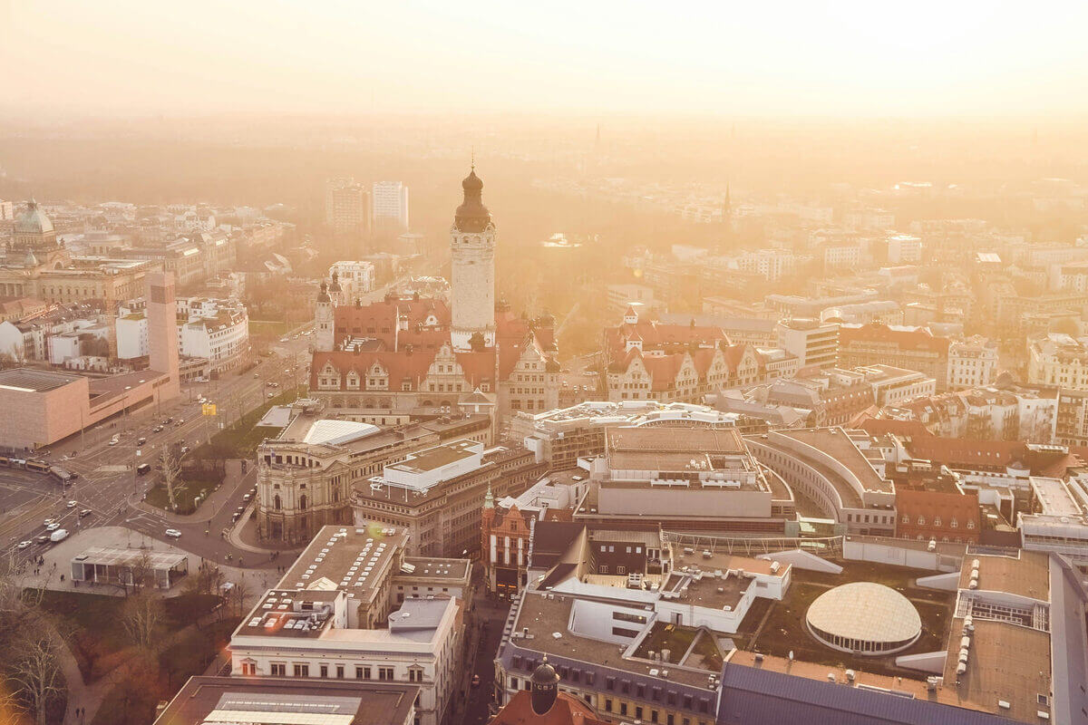 Blick über Leipzig