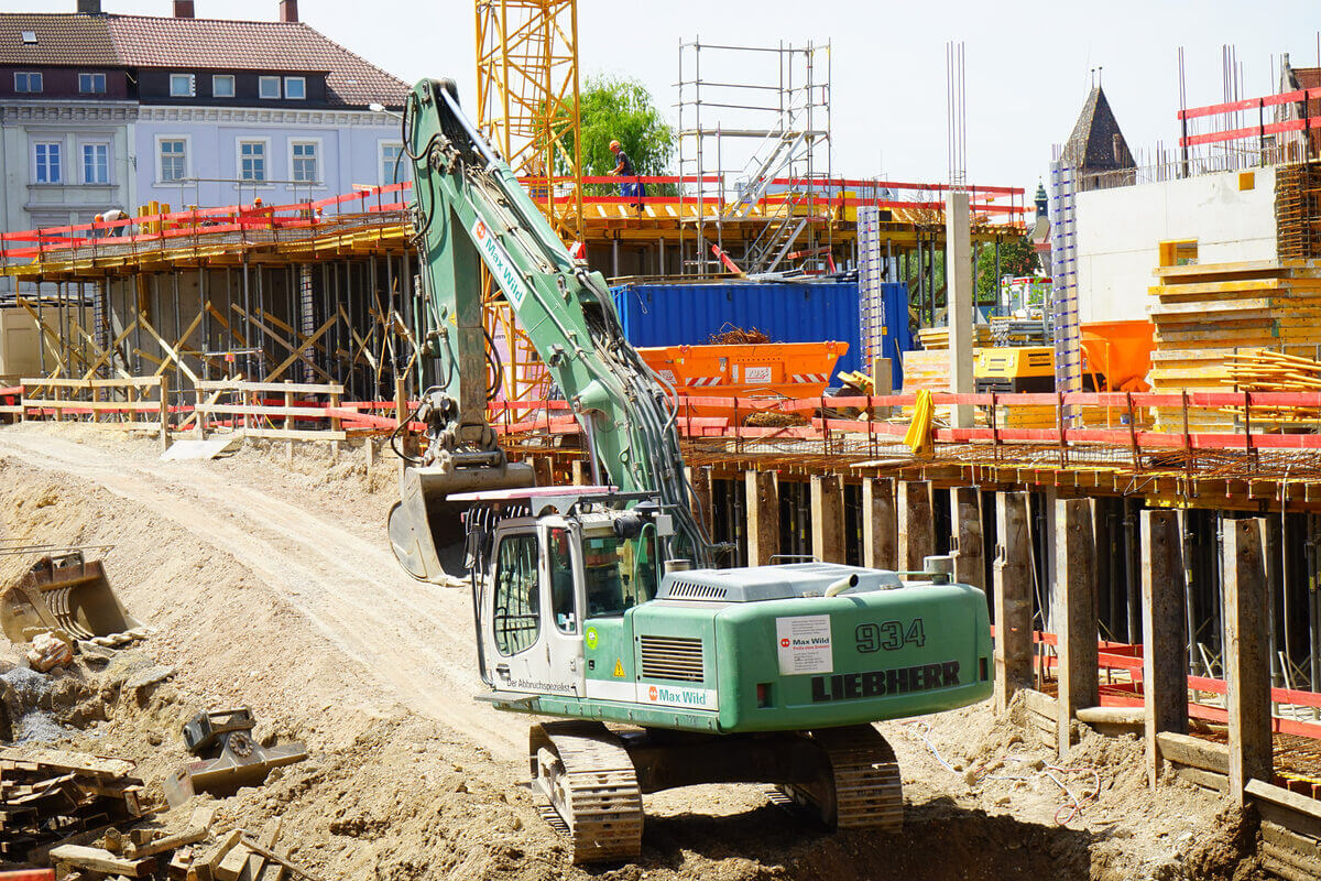 Baustelle bei Tag
